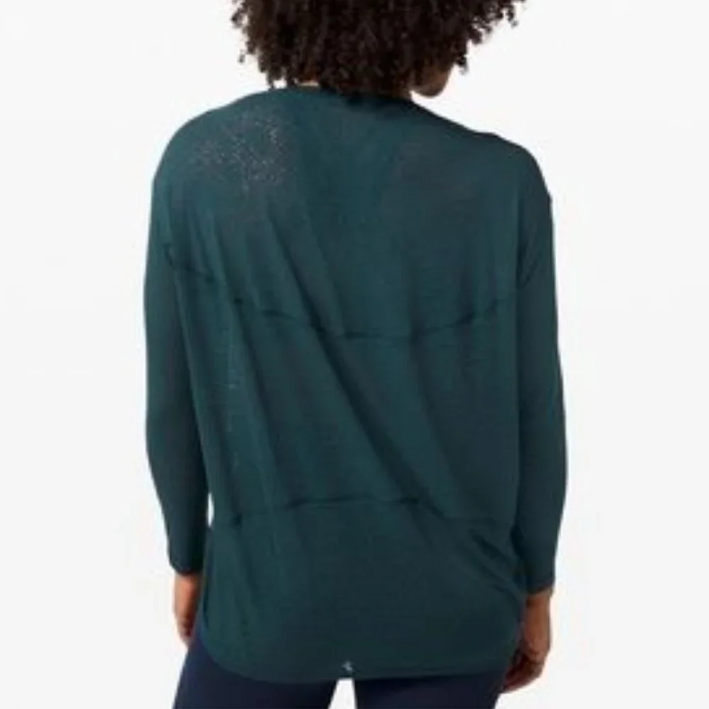 Lululemon Back In Action Long Sleeve Veil Submarine